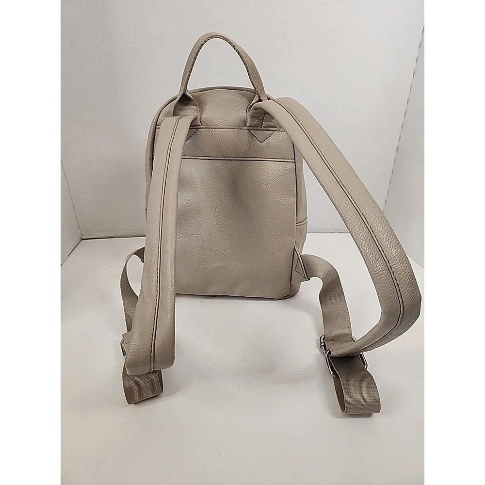 Nine West Beige‎ Studded Faux Leather Back Pack Purse 10